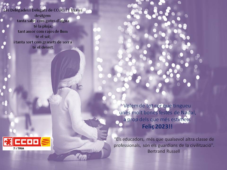 Targeta Felicitacio Nadal 2022 Ccoo 7 I Tria 1