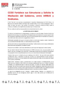 210413 Ccoo Solicita Mediación Del Gobierno Entre Dirección Y Sindicatos Page 0001