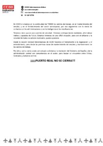 210413 Ccoo Solicita Mediación Del Gobierno Entre Dirección Y Sindicatos Page 0002