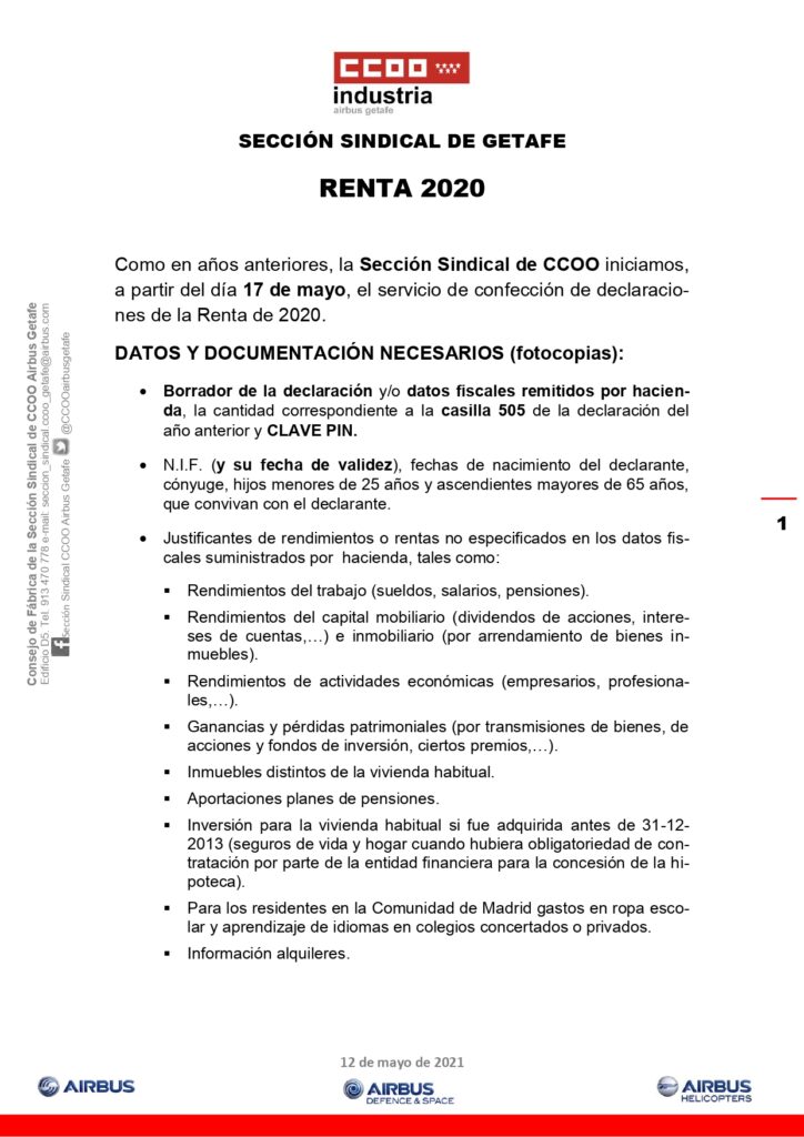 Comunicado Renta 2020 Page 0001