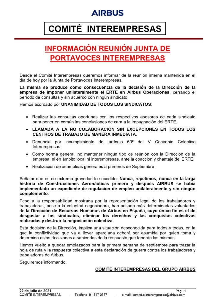 210722 Comunicado Comité Interempresas Page 0001