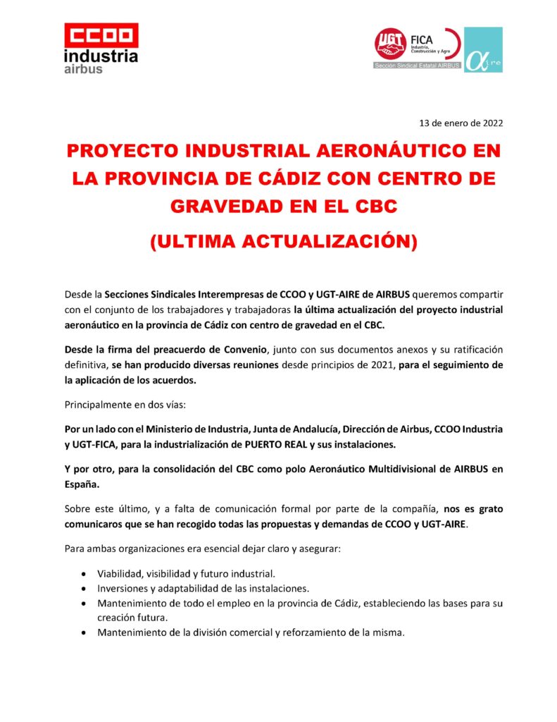 220113 Última Actualización Proyecto Industrial Cadiz 1
