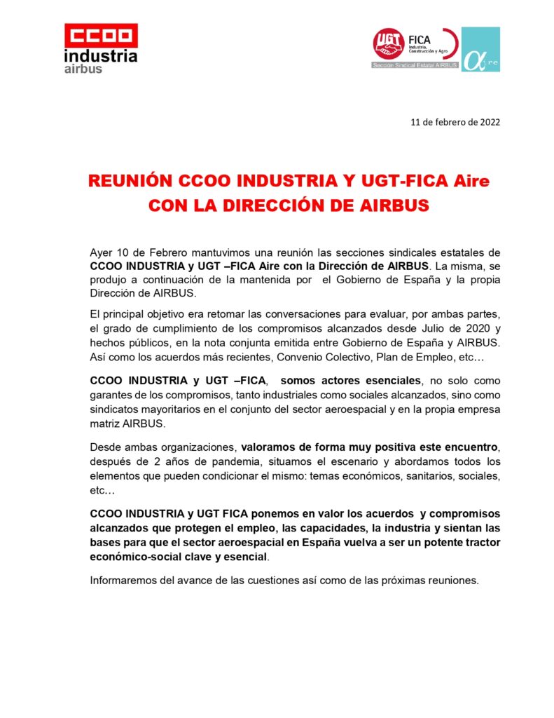 220211 Reunión Ccoo Ugt Aire Y Dirección Airbus Page 0001