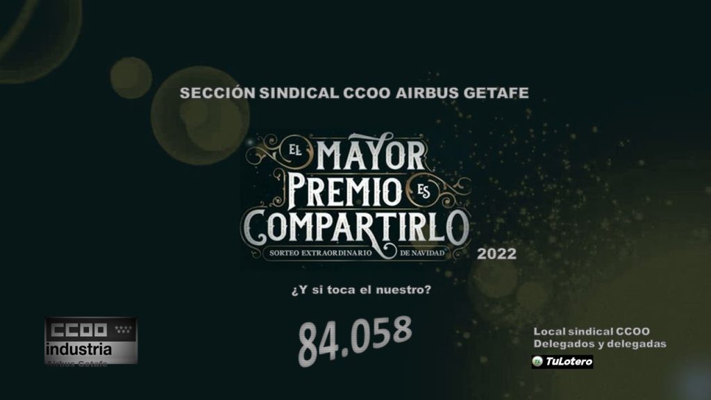 Loteria Navidad Ccoo Airbus Getafe2021