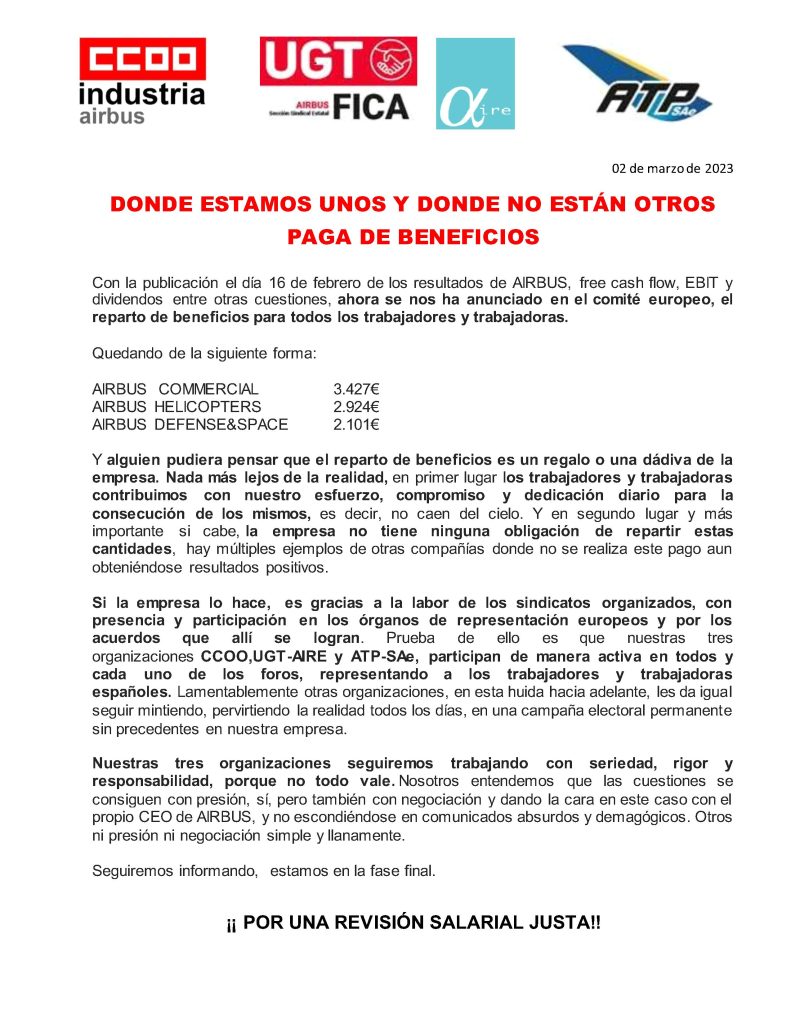 230302 Donde Estamos Unos Y Donde No Están Otros Paga De Beneficios (1)