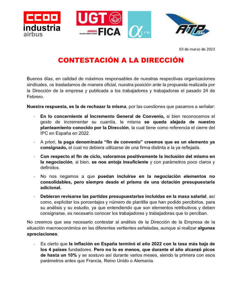 230303 Contestación A La Dirección 1