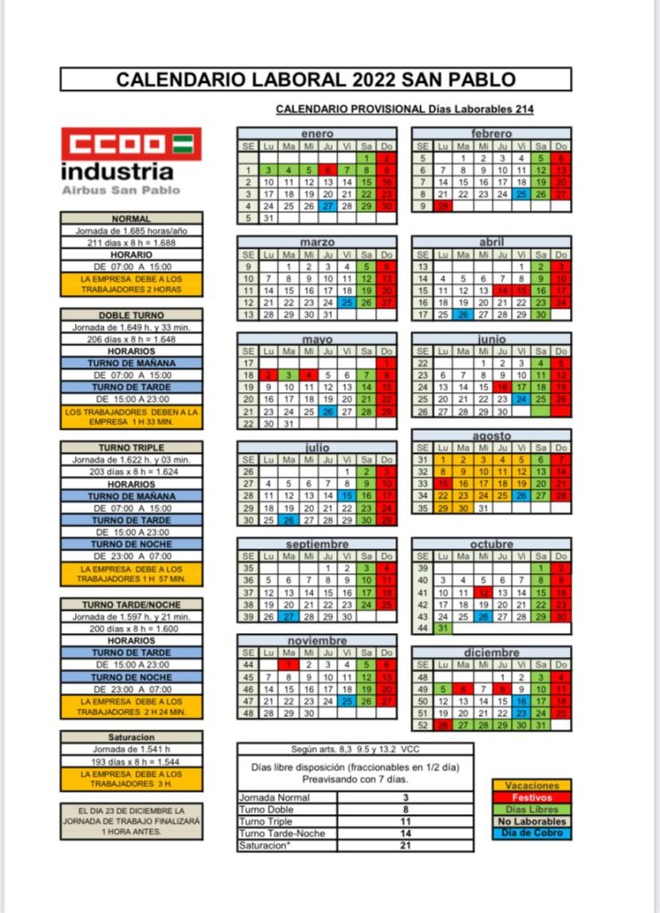 Calenadario San Pablo 2023