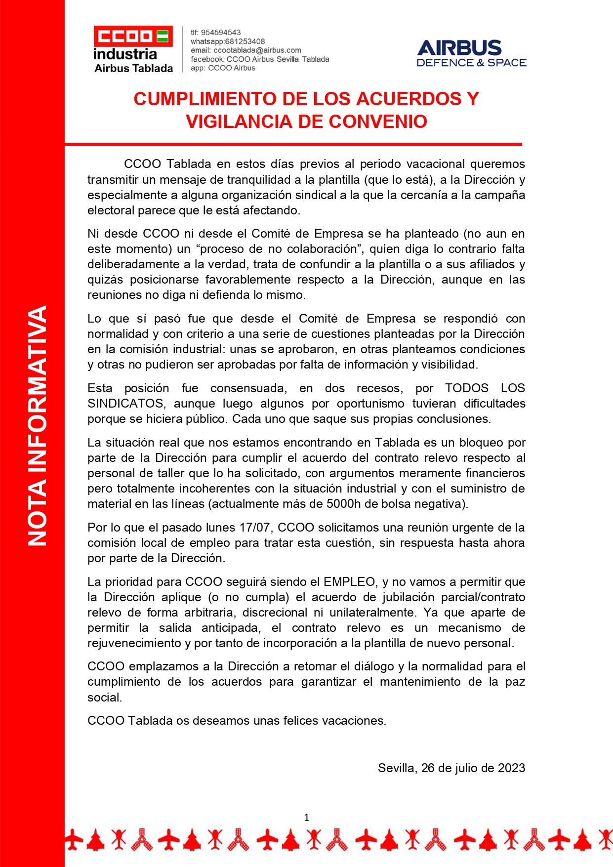 Comunicado Ccoo Tablada 260723 Page 0001