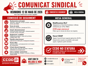 Reunions 12 de maig de 2026, comissio de seguiment conveni