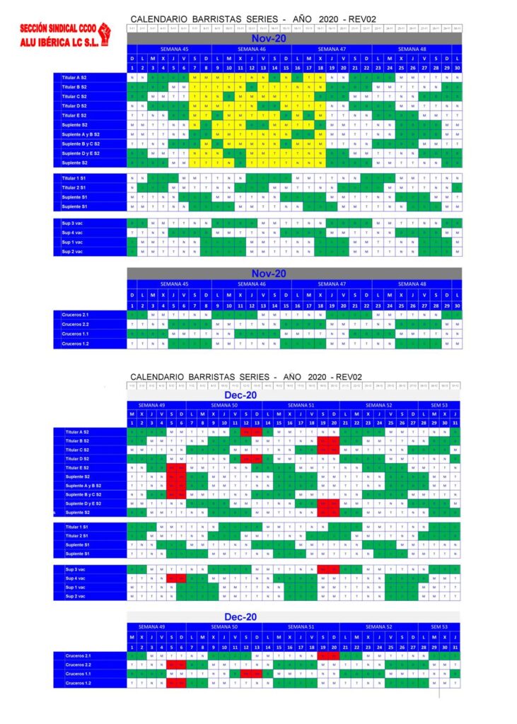 Calendario Barristas Alu Iberica 4434