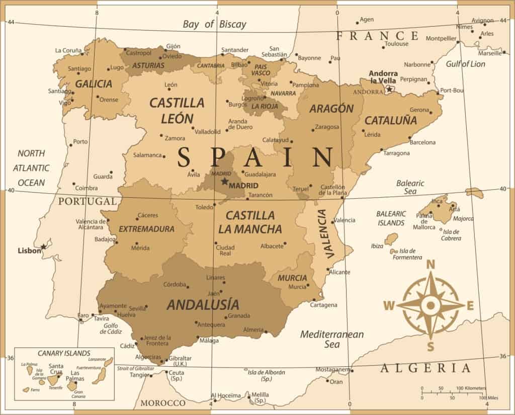 Espana Mapa Vintage
