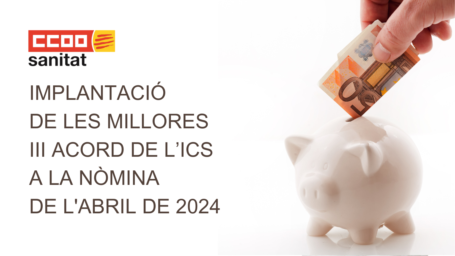 Implantació de les millores III Acord de l’ICS a la nòmina de l'abril de 2024