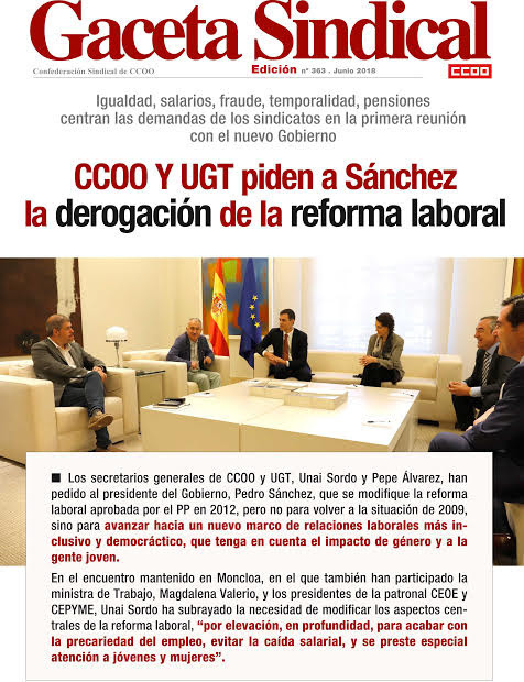 Gaceta Sindical Junio 2018