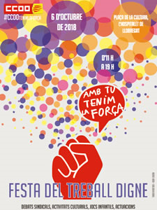 Cartell Festa Treball Digne 2018