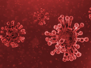 Coronavirus Covid 19 Vermell