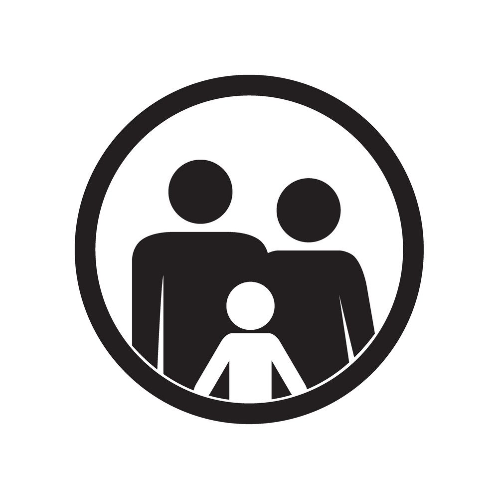 Family Icon. Parents And Kid.